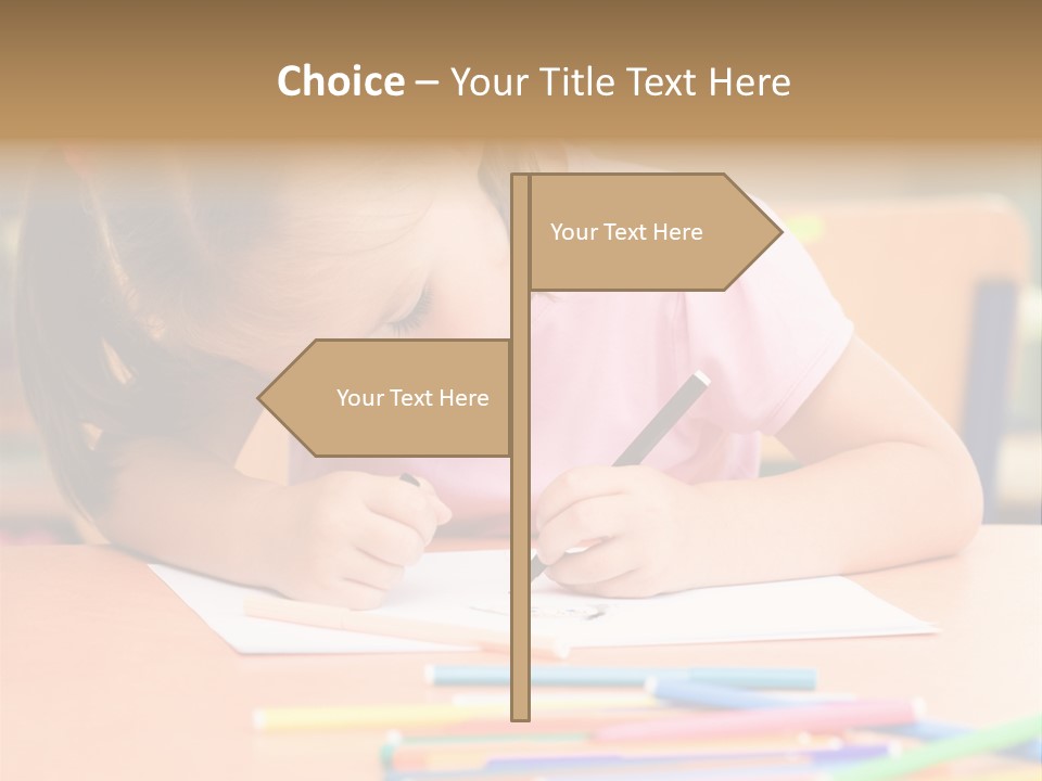 Felttip Bright Preschooler PowerPoint Template