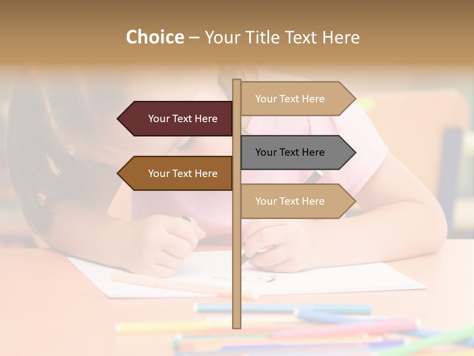 Felttip Bright Preschooler PowerPoint Template