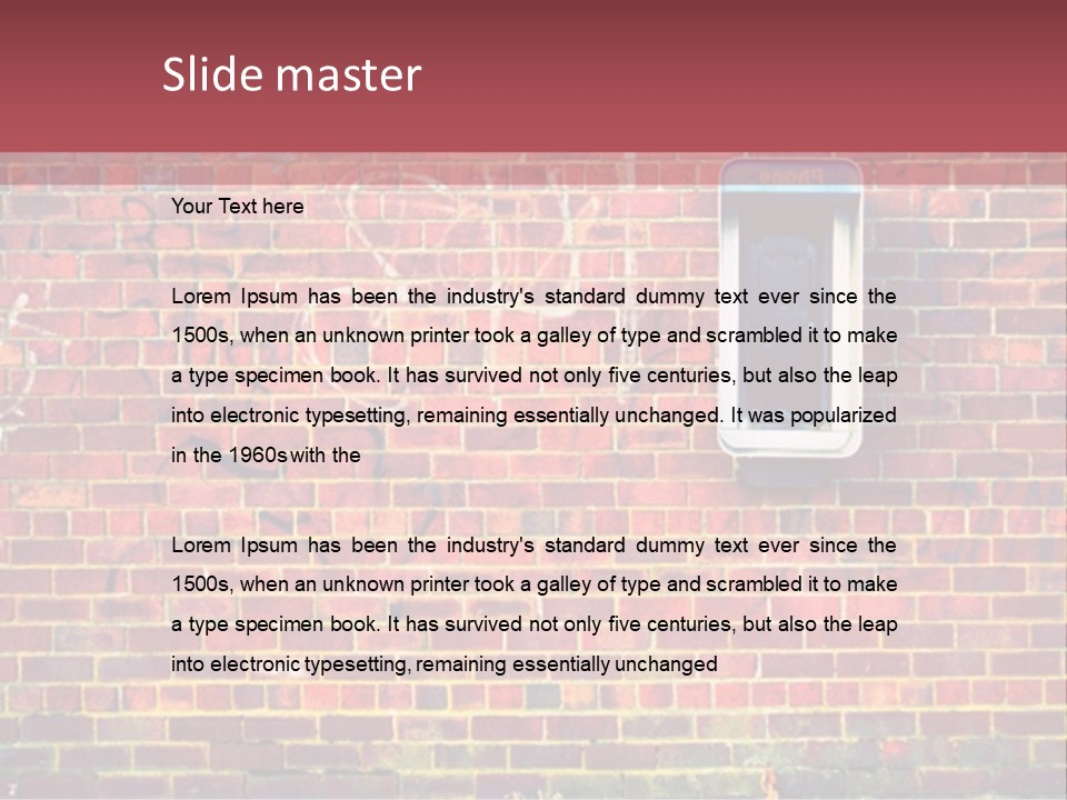 Telephone Art Stone PowerPoint Template