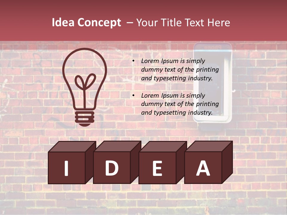 Telephone Art Stone PowerPoint Template