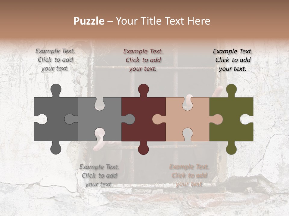 Jail Helplessly Grid PowerPoint Template