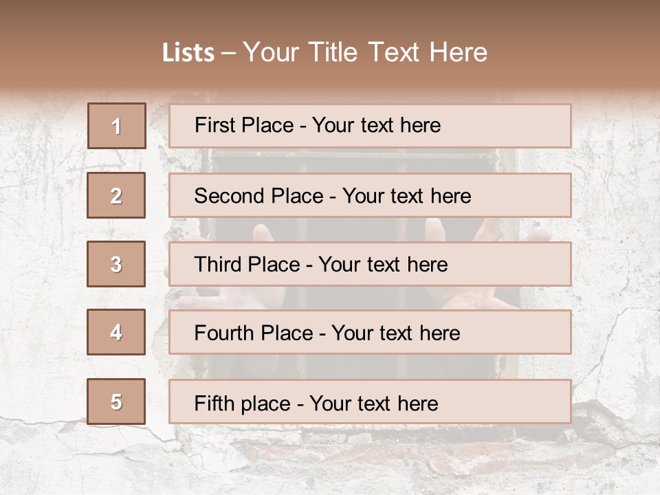 Jail Helplessly Grid PowerPoint Template