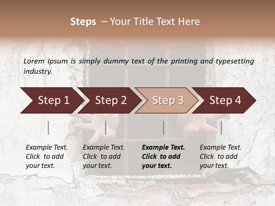 Jail Helplessly Grid PowerPoint Template