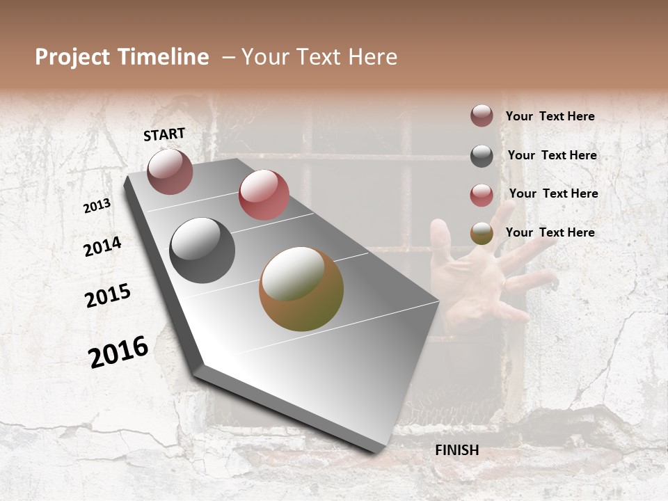 Jail Helplessly Grid PowerPoint Template