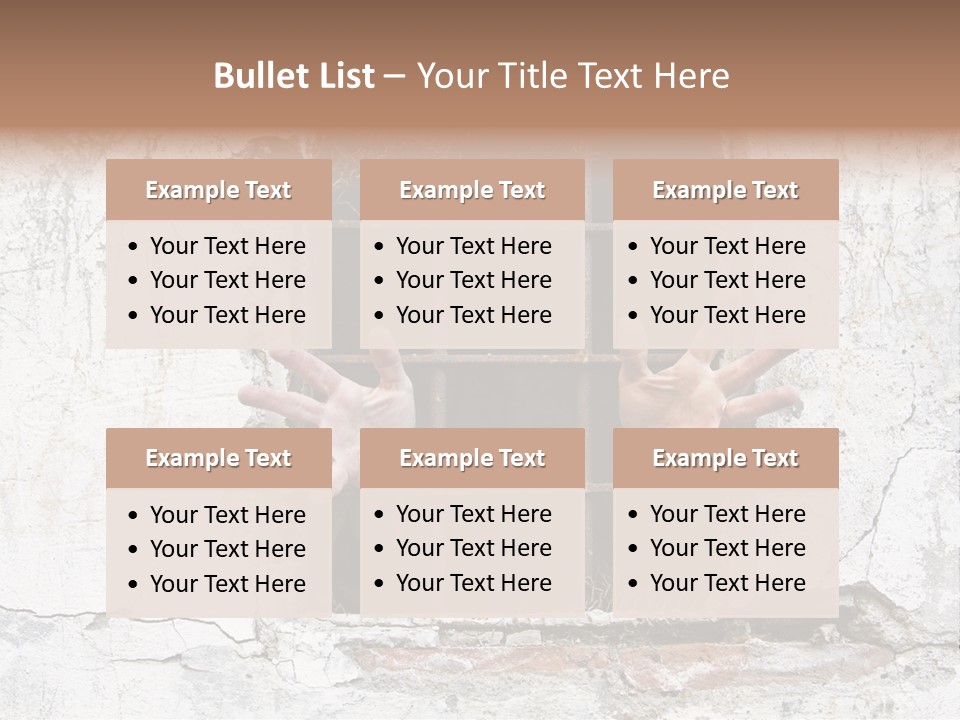 Jail Helplessly Grid PowerPoint Template