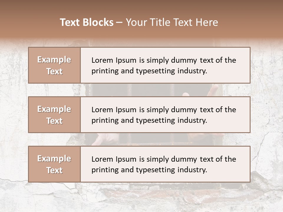 Jail Helplessly Grid PowerPoint Template