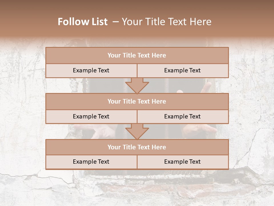 Jail Helplessly Grid PowerPoint Template