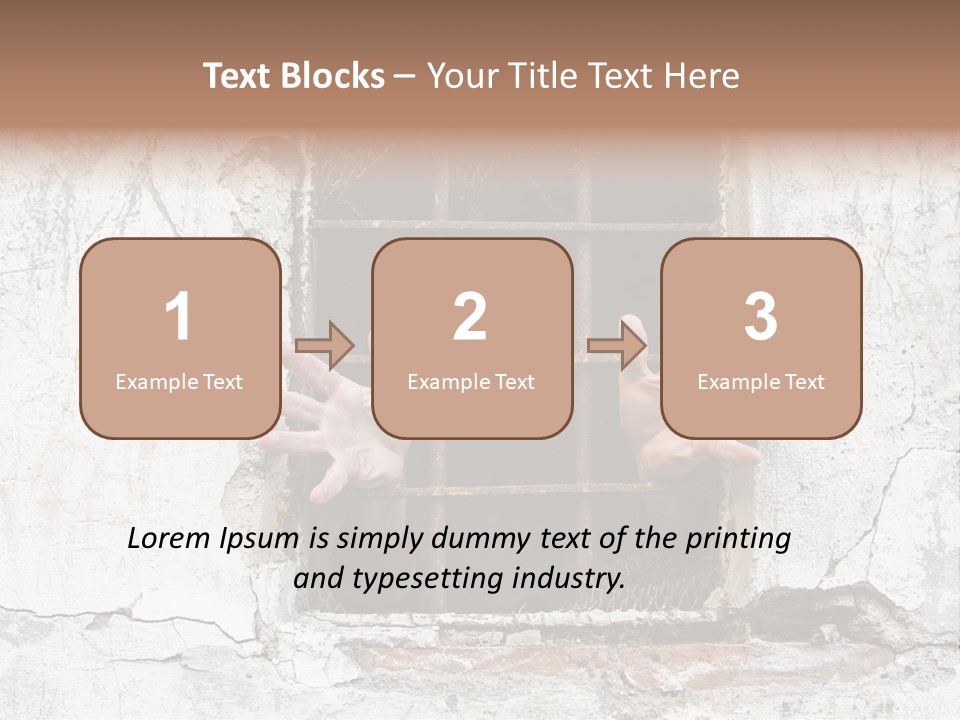 Jail Helplessly Grid PowerPoint Template