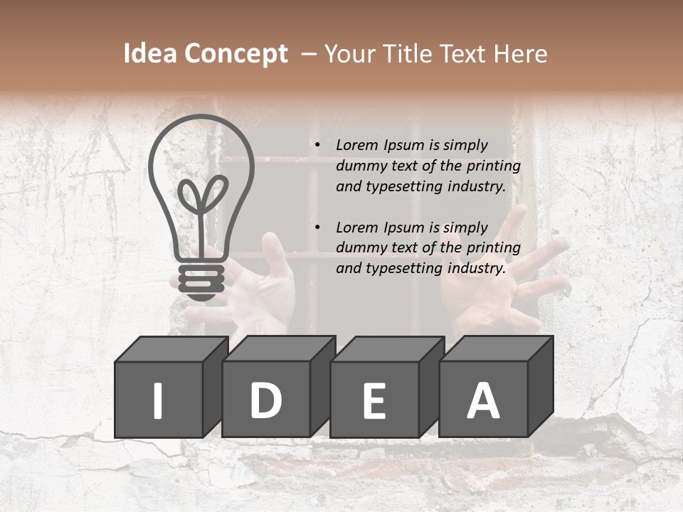 Jail Helplessly Grid PowerPoint Template