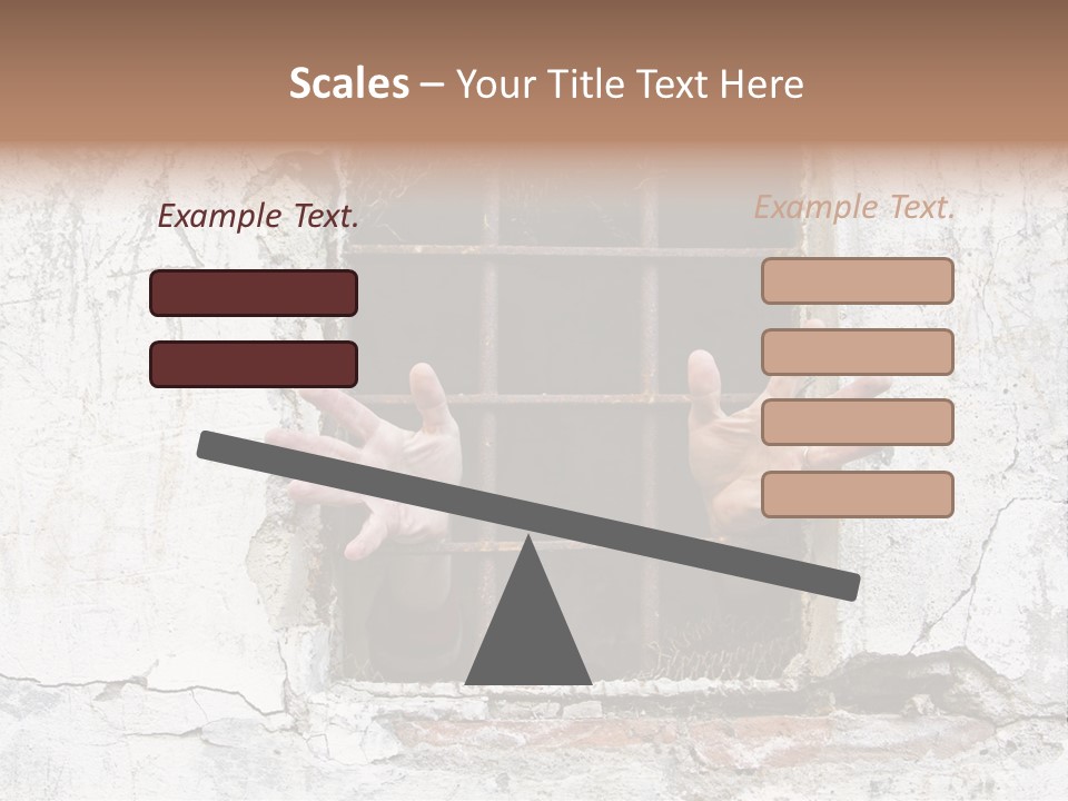 Jail Helplessly Grid PowerPoint Template