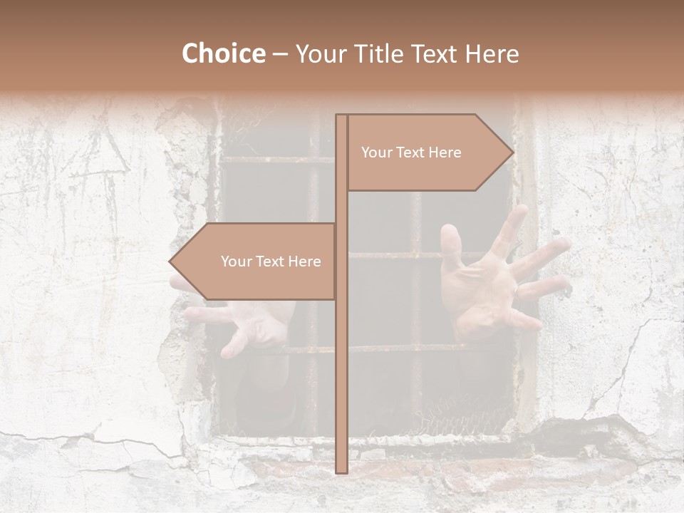 Jail Helplessly Grid PowerPoint Template