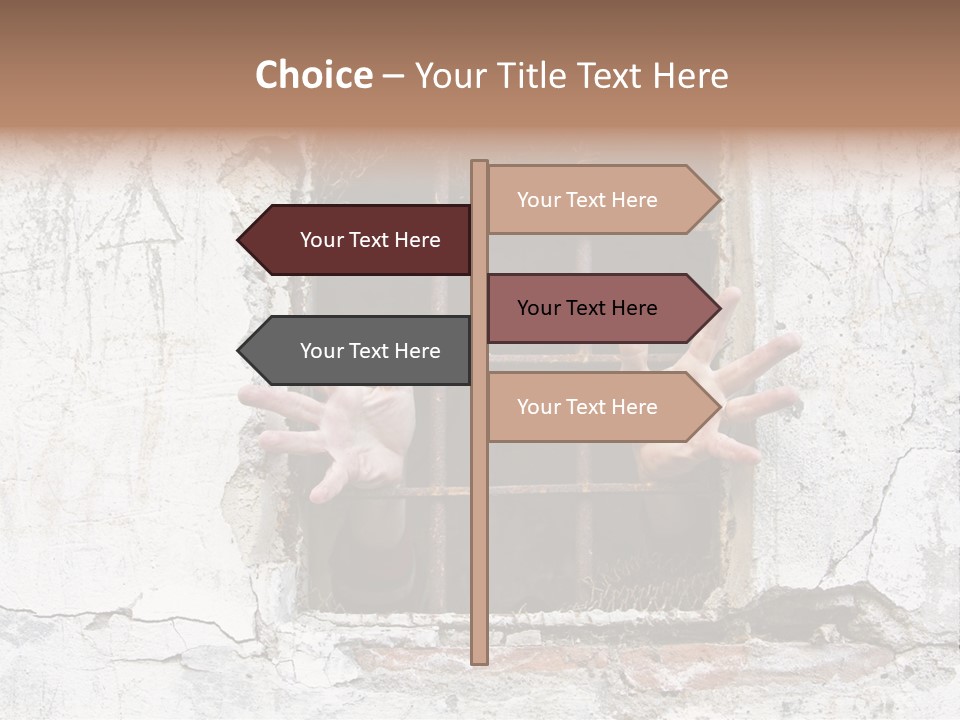 Jail Helplessly Grid PowerPoint Template