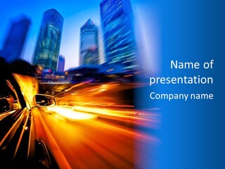 Color Tower Road PowerPoint Template