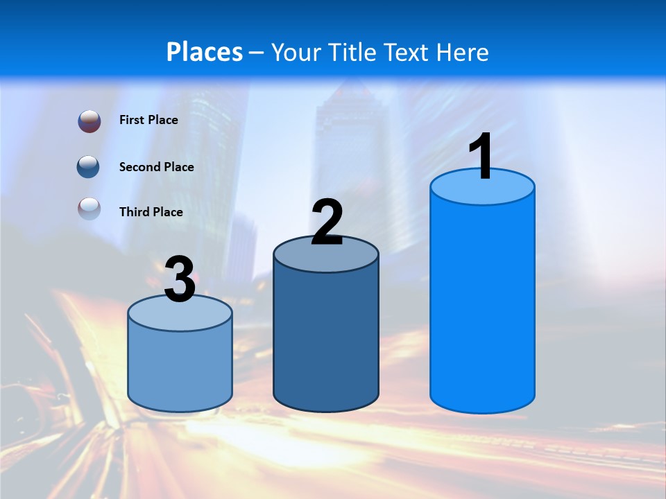 Color Tower Road PowerPoint Template