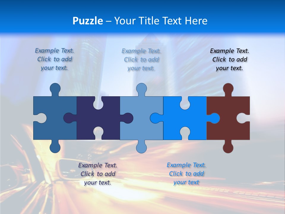 Color Tower Road PowerPoint Template
