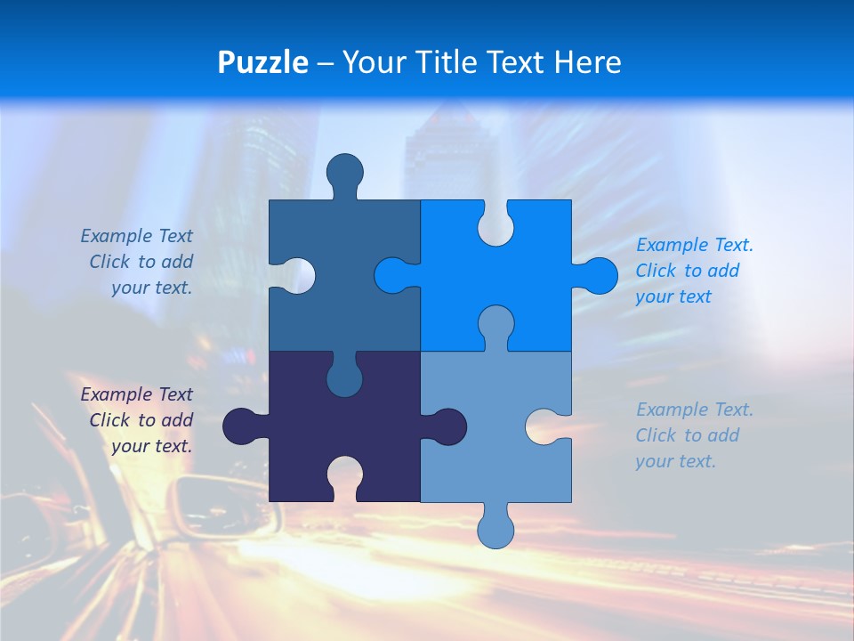 Color Tower Road PowerPoint Template