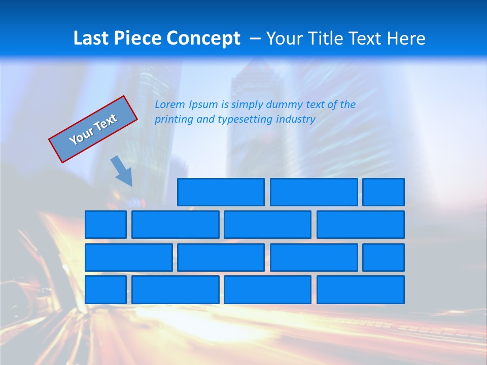 Color Tower Road PowerPoint Template