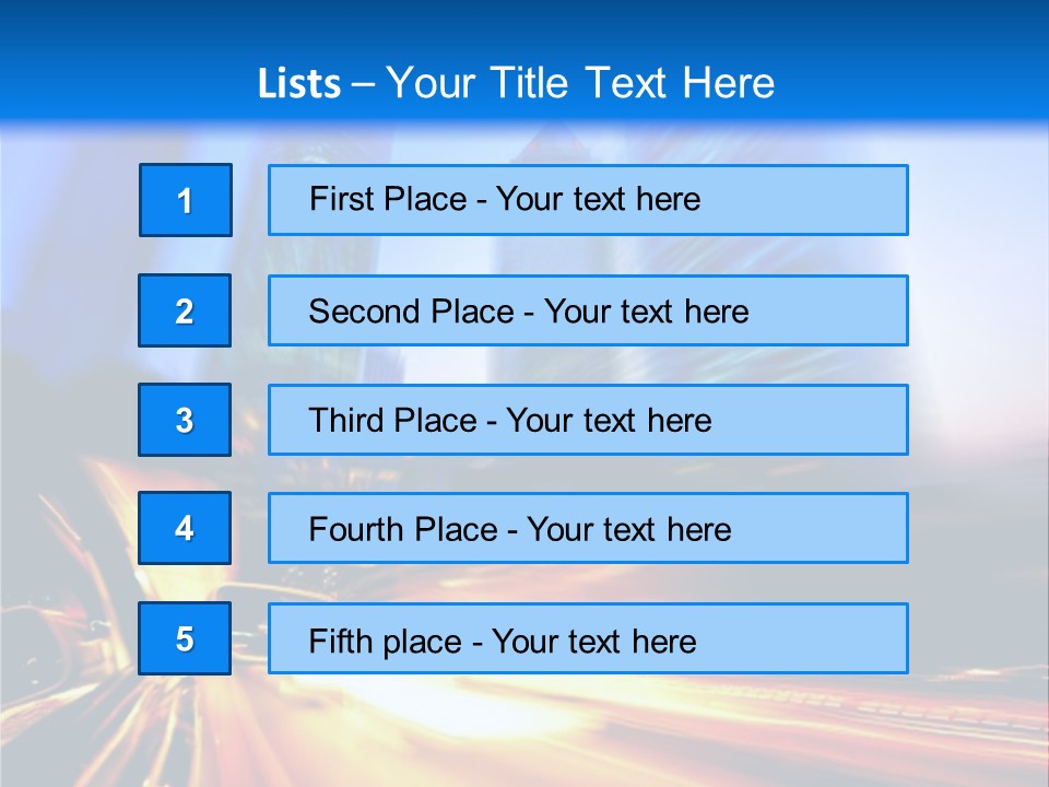 Color Tower Road PowerPoint Template