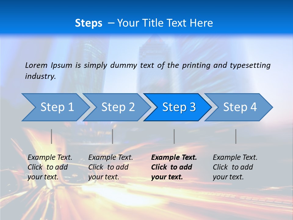 Color Tower Road PowerPoint Template
