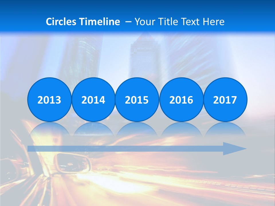 Color Tower Road PowerPoint Template