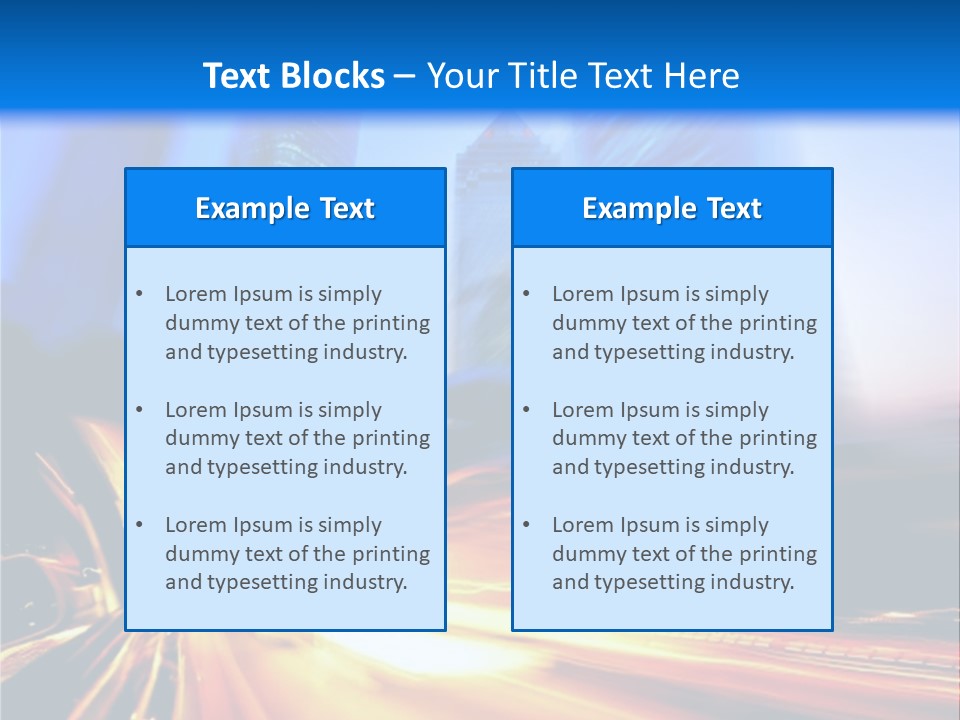 Color Tower Road PowerPoint Template