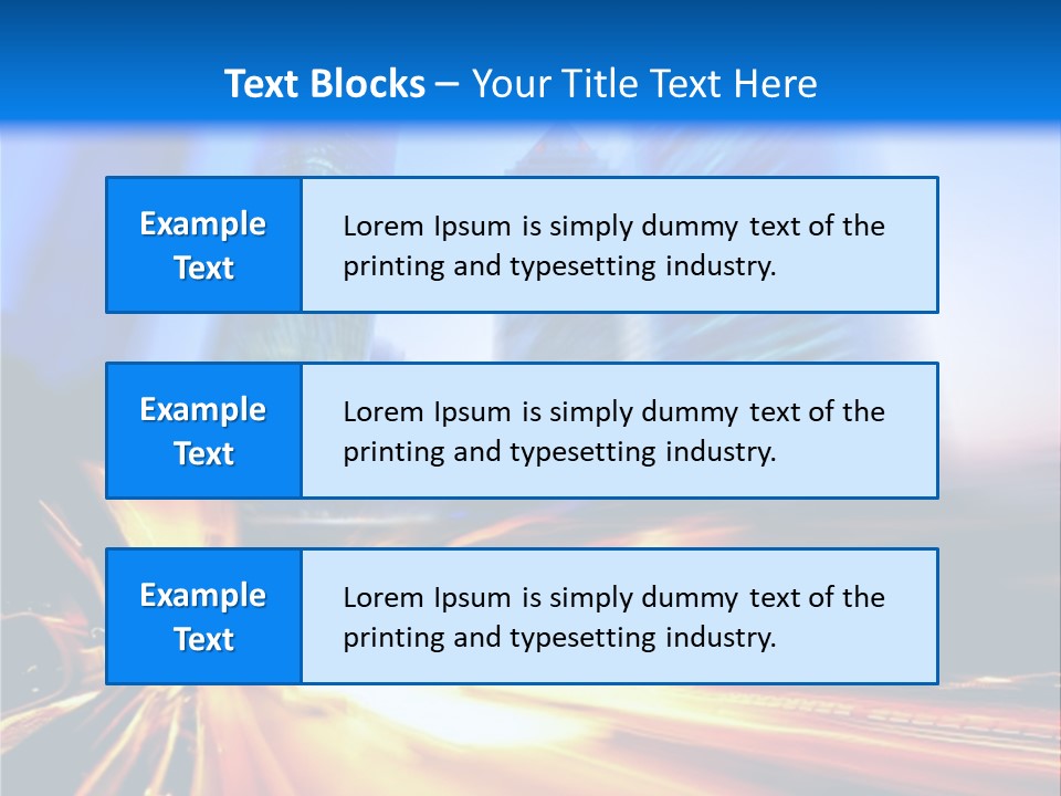 Color Tower Road PowerPoint Template