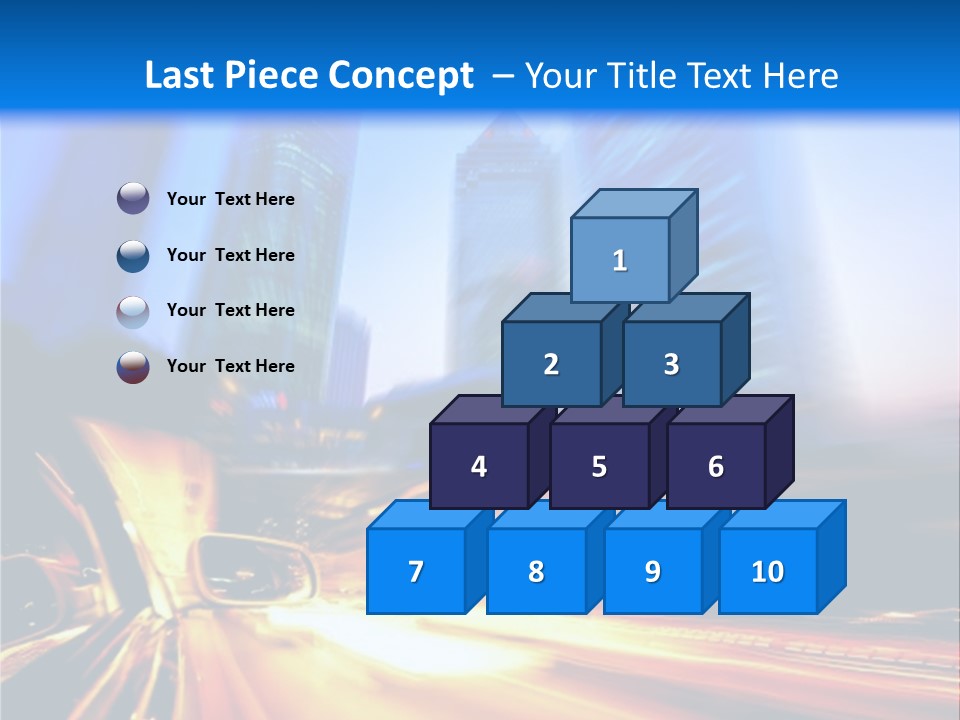 Color Tower Road PowerPoint Template