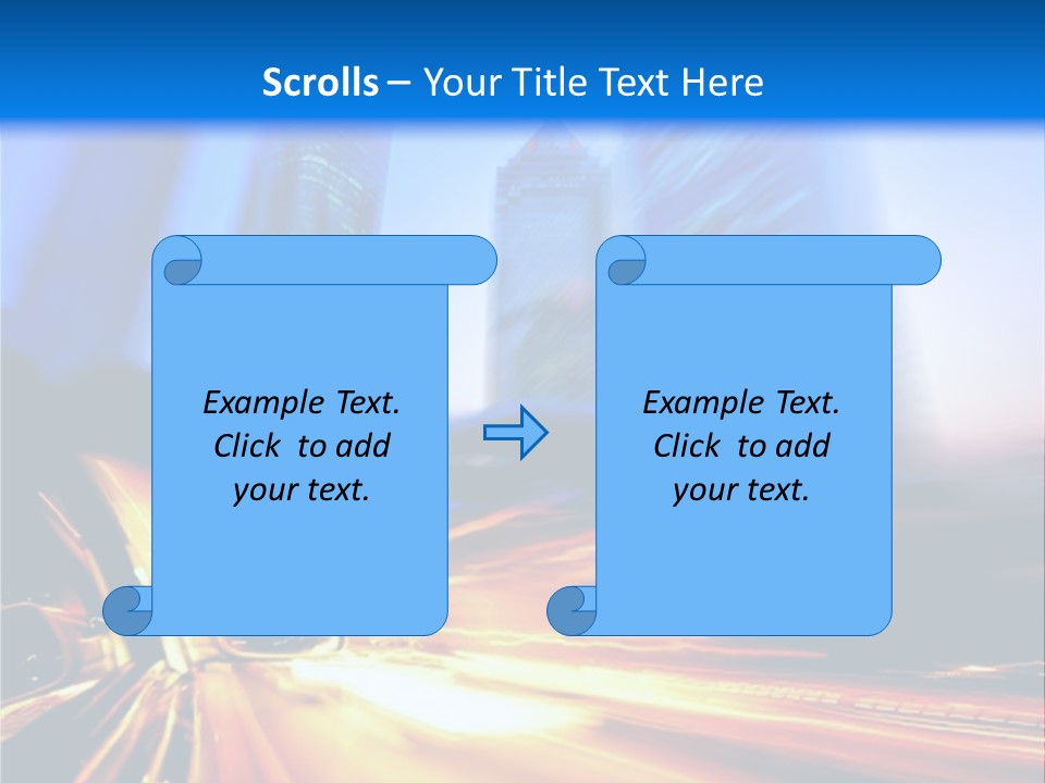 Color Tower Road PowerPoint Template