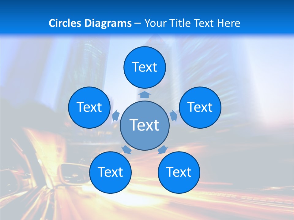 Color Tower Road PowerPoint Template