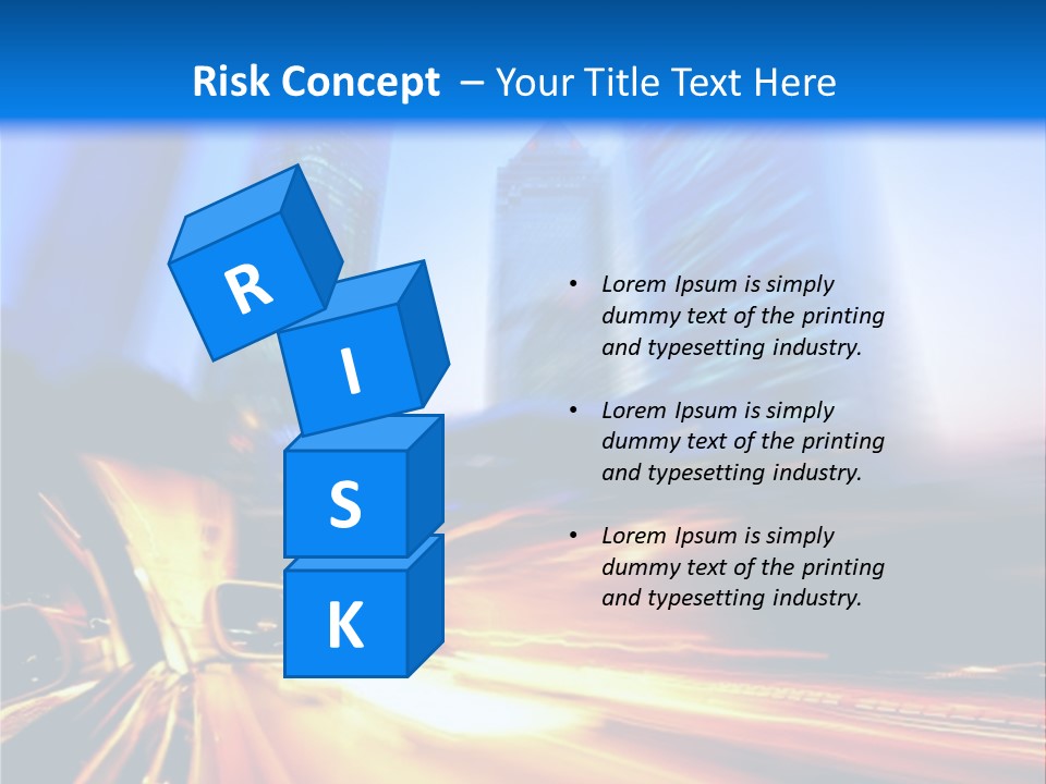 Color Tower Road PowerPoint Template