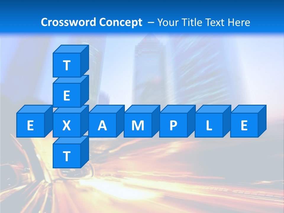 Color Tower Road PowerPoint Template