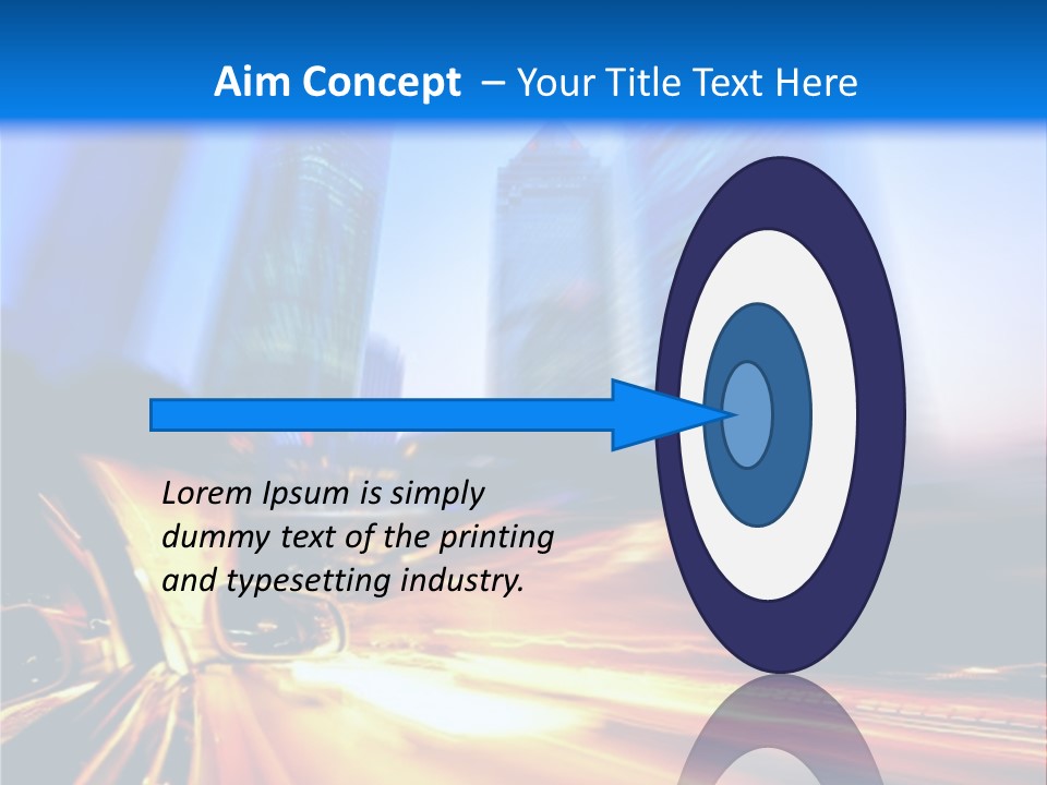 Color Tower Road PowerPoint Template