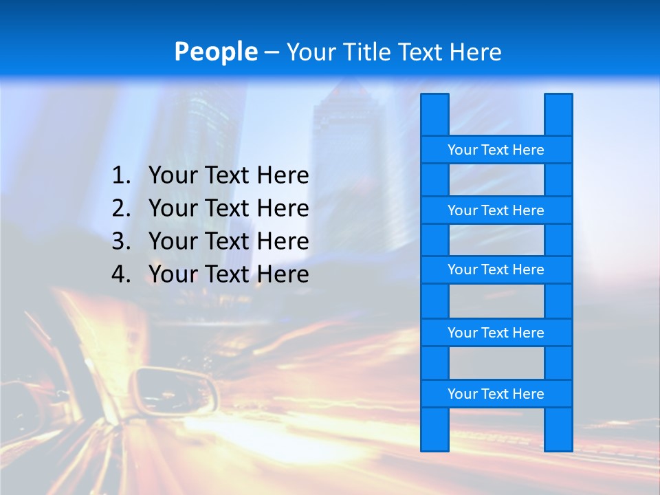 Color Tower Road PowerPoint Template