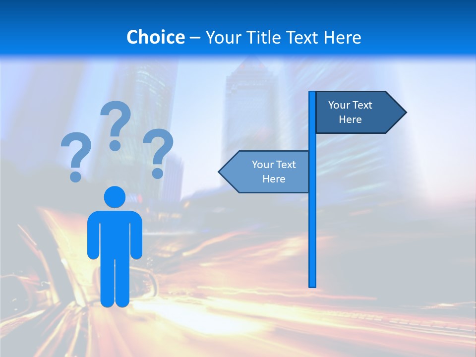 Color Tower Road PowerPoint Template