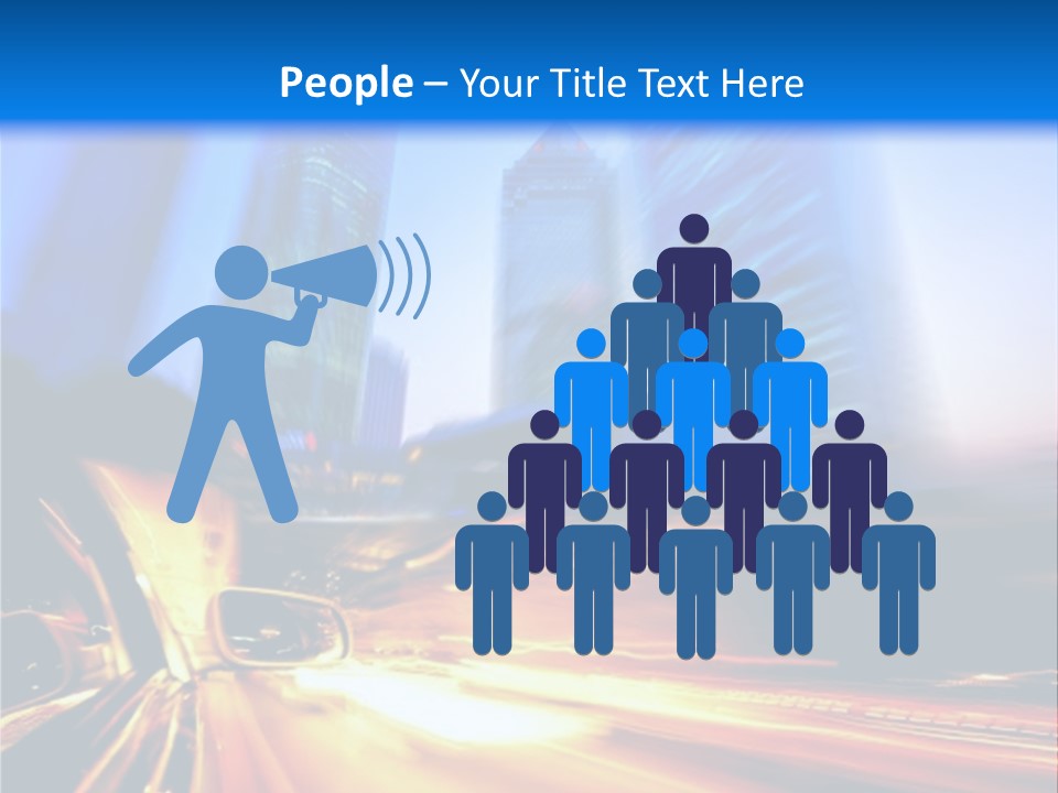 Color Tower Road PowerPoint Template