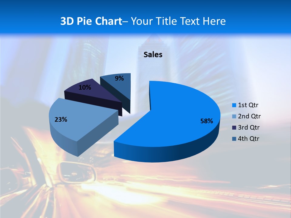 Color Tower Road PowerPoint Template