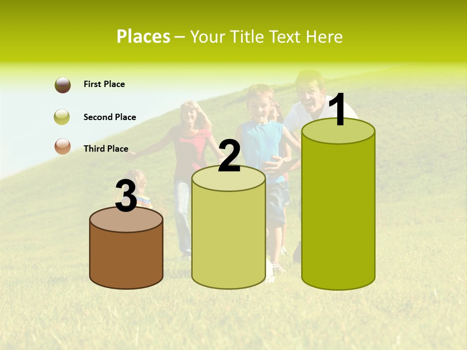 A Family Playing With A Soccer Ball In A Field PowerPoint Template