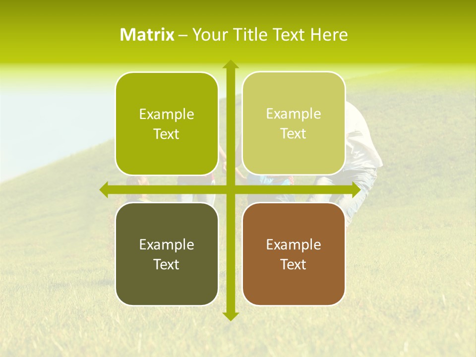 A Family Playing With A Soccer Ball In A Field PowerPoint Template