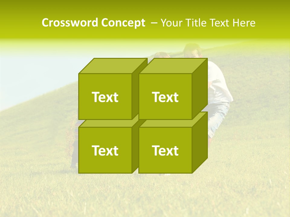 A Family Playing With A Soccer Ball In A Field PowerPoint Template