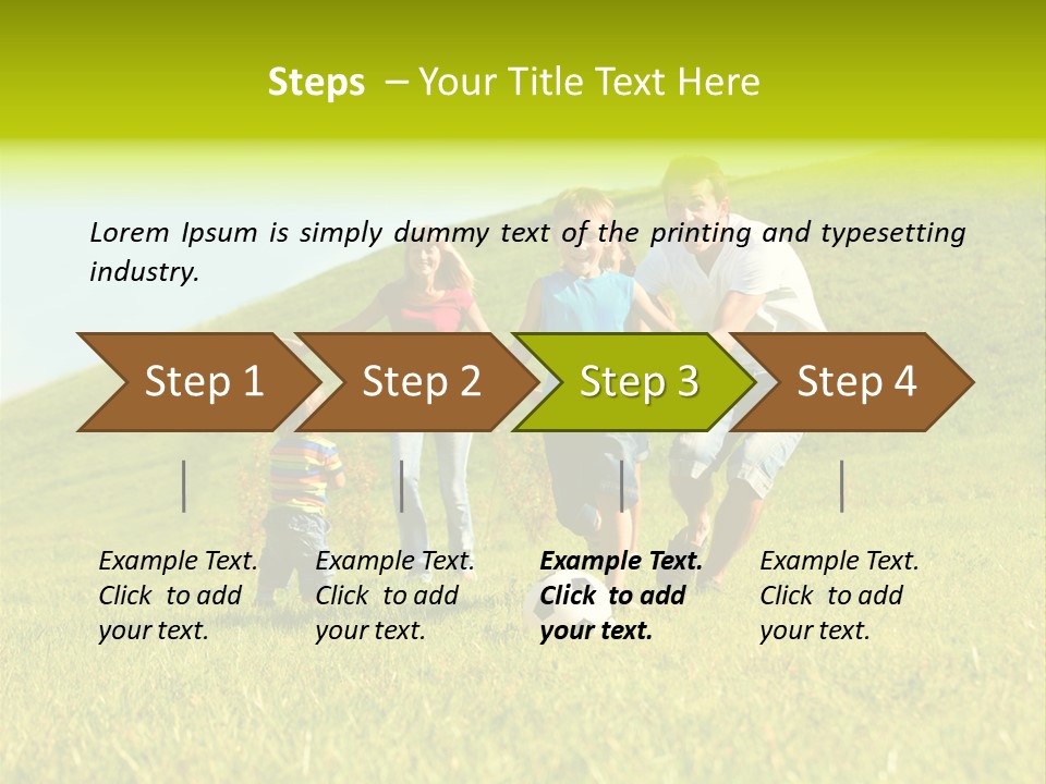 A Family Playing With A Soccer Ball In A Field PowerPoint Template