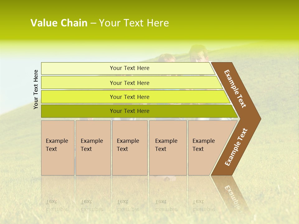 A Family Playing With A Soccer Ball In A Field PowerPoint Template