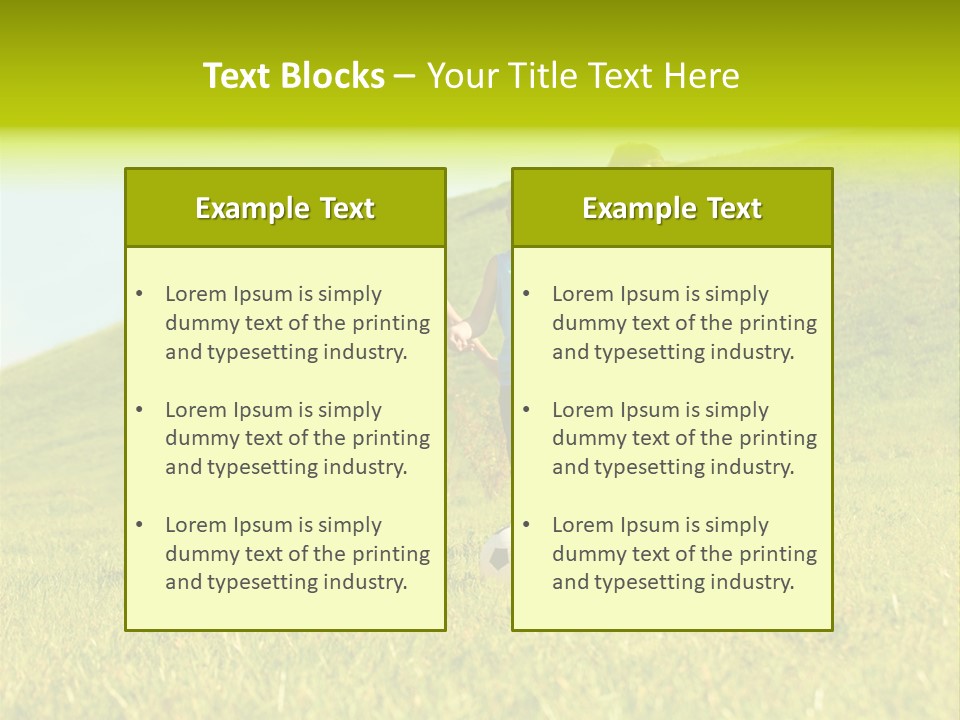 A Family Playing With A Soccer Ball In A Field PowerPoint Template