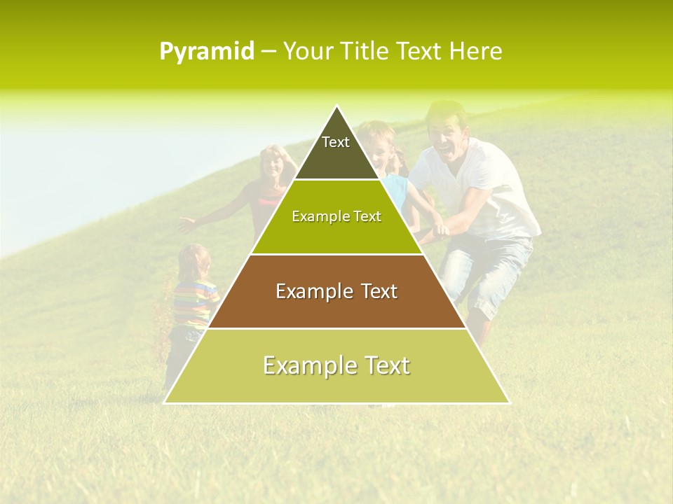 A Family Playing With A Soccer Ball In A Field PowerPoint Template