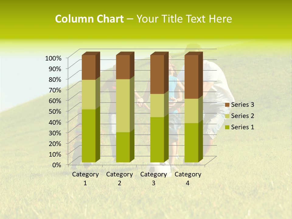 A Family Playing With A Soccer Ball In A Field PowerPoint Template