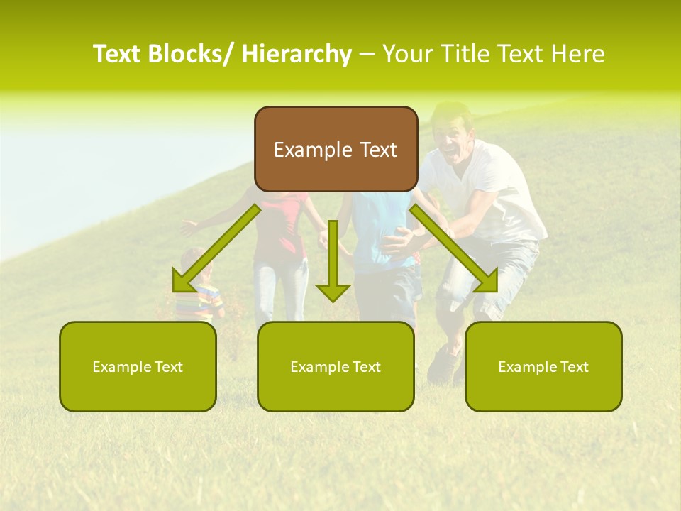 A Family Playing With A Soccer Ball In A Field PowerPoint Template