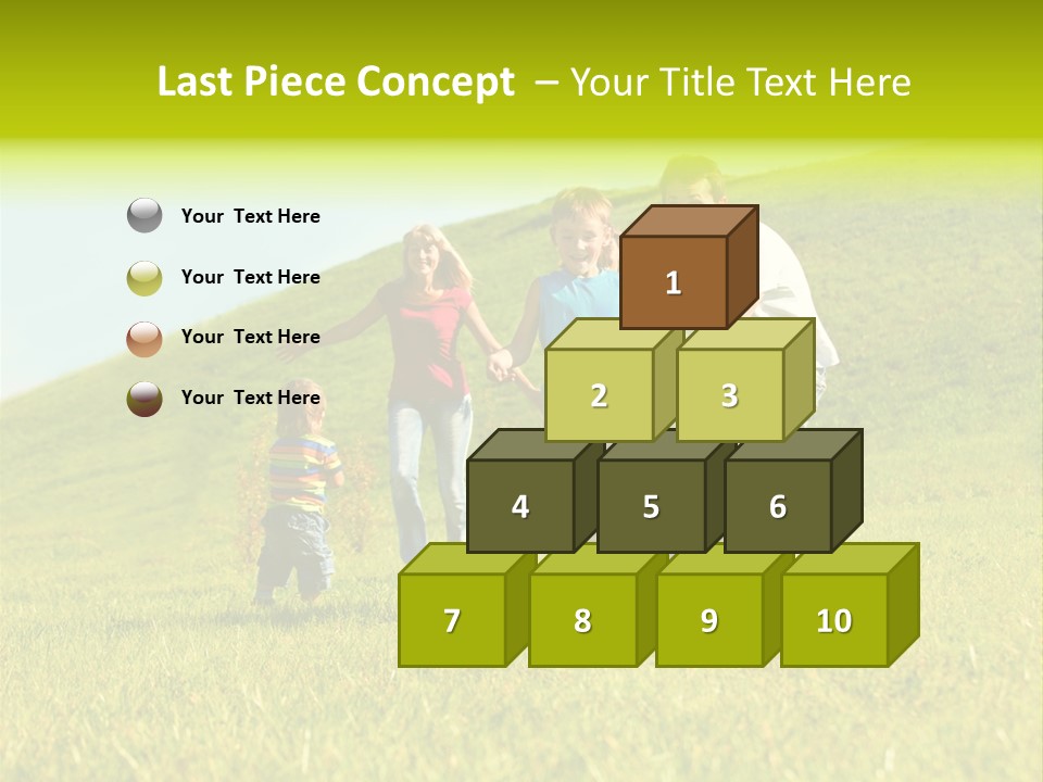 A Family Playing With A Soccer Ball In A Field PowerPoint Template