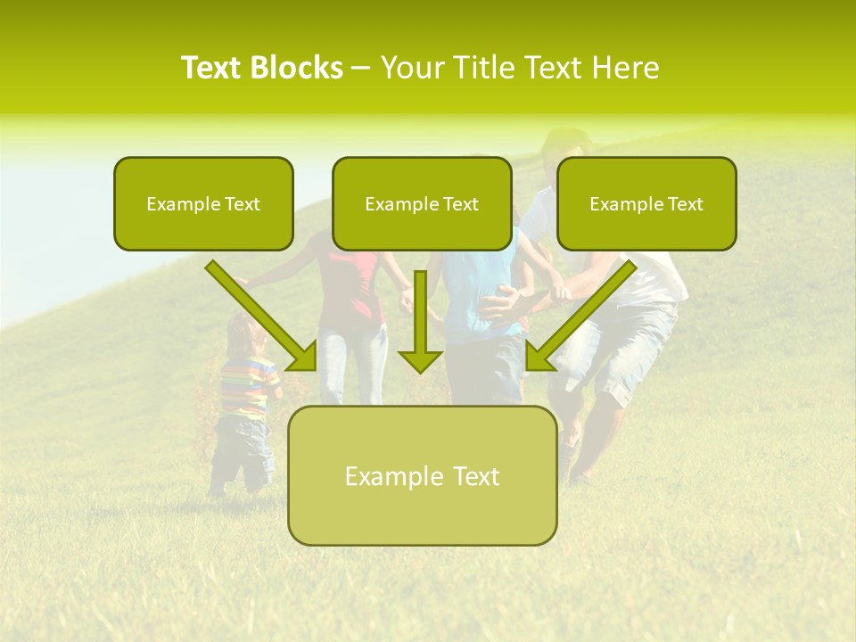 A Family Playing With A Soccer Ball In A Field PowerPoint Template