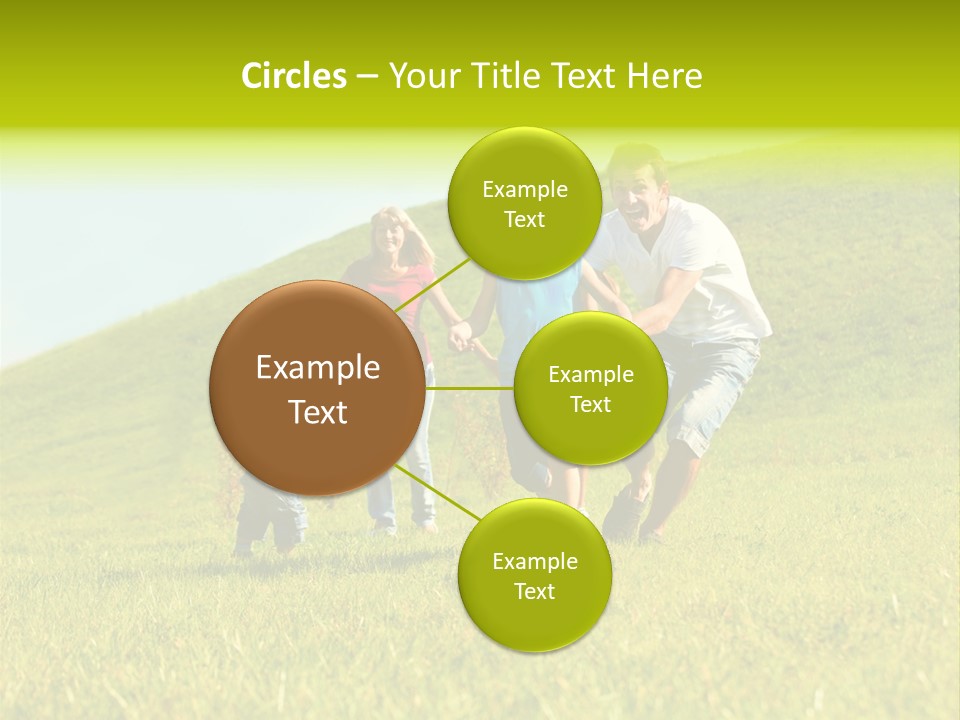 A Family Playing With A Soccer Ball In A Field PowerPoint Template