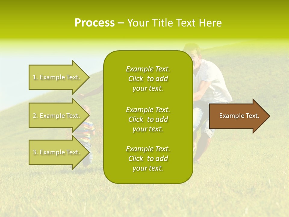 A Family Playing With A Soccer Ball In A Field PowerPoint Template