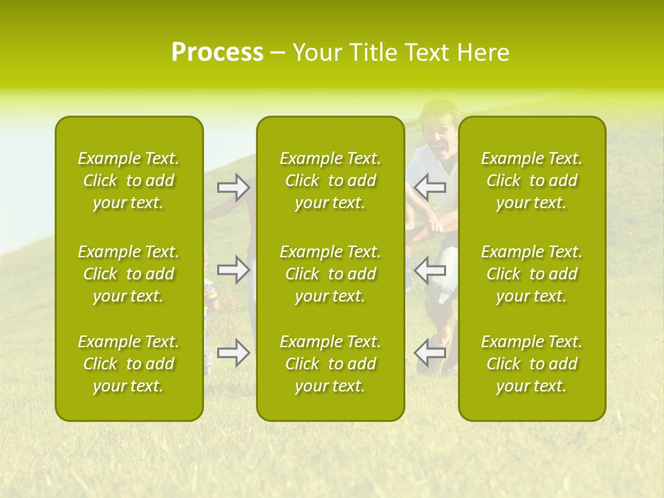 A Family Playing With A Soccer Ball In A Field PowerPoint Template